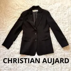【CHRISTIAN AUJARD】テーラードジャケット(M)ウール 黒