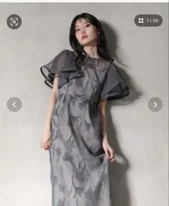 ⭐︎美品⭐︎ BLUEEASTフリルオケージョンドレス Sサイズ ブラウン 花