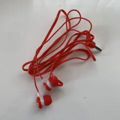 赤色 有線イヤホン 3.5mmジャック