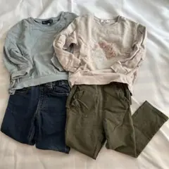 子供服 女の子 100 110 スボン デニム トレーナー 春 秋 冬