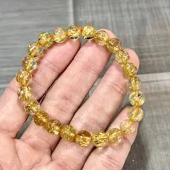 最高級　ゴールドルチルブレスレット　ギラギラ感美しい　ルチルクォーツ　11