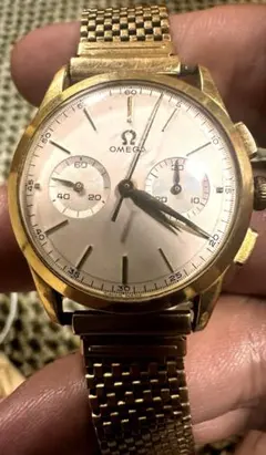 レア Vintage OMEGA オメガ K18 金無垢 クロノグラフ 腕時計 - メルカリ