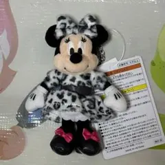 ディズニー　ミニー　ぬいぐるみチャーム　ヒョウ柄