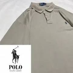 90s 古着 ポロ ラルフローレン 刺繍ロゴ XL ビッグシルエット ワンピース