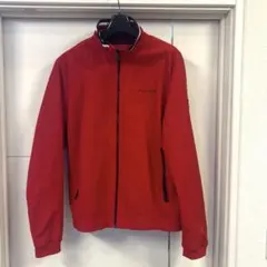 美品　Tommyトミー赤のジップアップナイロンジャケット