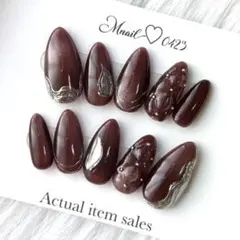 現品販売✳︎ミラーネイルニュアンスネイルマグネットネイルキルティング結婚式