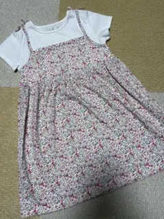 西松屋 小花柄キャミソール風ワンピース 130