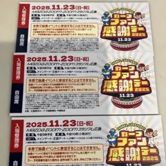 カープファン感謝デー　2025 自由席入場券　3枚のサムネイル