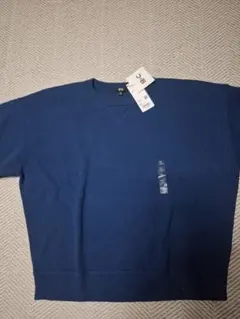 ユニクロC　スムースコットンクルー　ネックセータ　XL 　ブルー