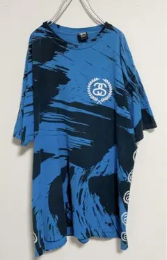 Stussy ステューシー　 総柄 SSロゴ　両面プリントTシャツ　XL
