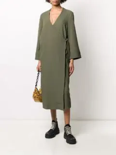 ✦3/25迄限定✦ 未着用　GANNI　ラップ　ワンピース　40