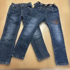 デニムブルー 長ズボン 2本セット