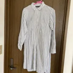 ZARA BASIC ストライプ シャツワンピース Mサイズ