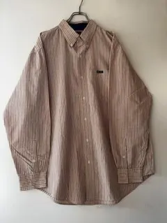 No.4634 US古着【CHAPS】ストライプシャツ L 長袖 マルチカラー