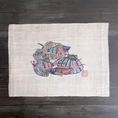 人間国宝　玉那覇有厚　琉球紅型　額 人間国宝 玉那覇有厚 琉球紅型 額 - メルカリ