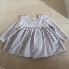 petit main グレージュ　長袖チュニック