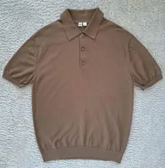 【名品・美品】UNIQLO U ユニクロ スーピマコットン ニットポロシャツ