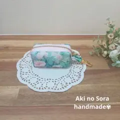 ナスカン付き♡ミニミニキャラメルポーチ　リバティ　ラミネート