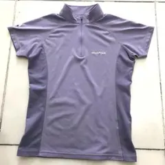 mont-bell ハーフジップ ストレッチシャツ 半袖 美品 パープル Mのサムネイル