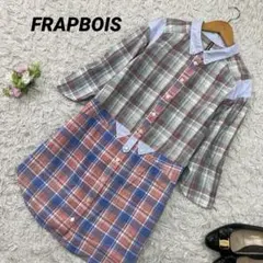 FRAPBOIS フラボア マルチカラー チェック シャツワンピースのサムネイル