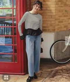 新品未使用　titivate 裾フリルデザインロングスリーブTシャツ