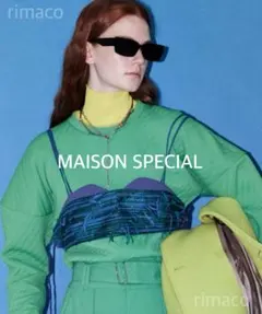 MAISON SPECIAL◆サイドスリットフリンジビスチェ ブルーのサムネイル