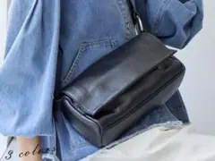 【売約済み】シンプル ショルダーバッグ クロスボディバッグ 黒