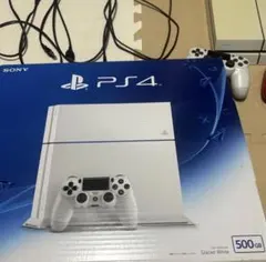 PS4 Glacier White 500GB コントローラー2個&モニター
