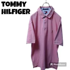 トミーヒルフィガー・刺繍ワンポイントロゴ入り・半袖ポロシャツ