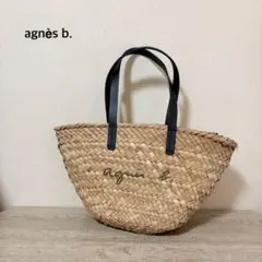 agnès b. フロントロゴ刺繍 かごバッグ