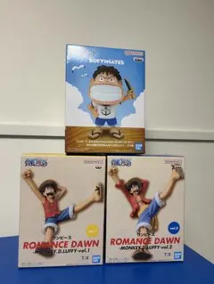 ワンピース ルフィ 3種セット ソフビ　ロマンスドーン