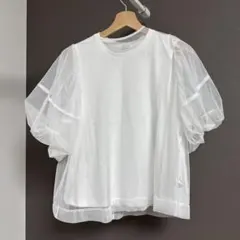 MILA OWEN シースルー袖 ホワイトトップス Ｍ