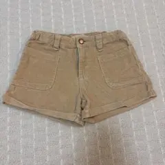 【ZARA】116cm コーデュロイ ショートパンツ ベージュ ザラガールズ