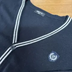 COMME CA ISM ネイビー Vネックカーディガン 150A