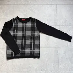 earth music&ecology チェック柄ニットセーター