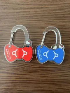 ハローキティ リボン型カラビナ　2個セット