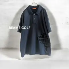 BEAMS GOLF / 地球儀ロゴ ティーアップ ポロシャツ Lのサムネイル