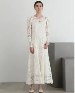 JILLSTUART 総レースロングワンピース 白 サイズ4 上品ドレス