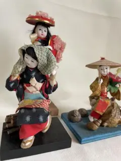 鹿児島おごじょ ひえつき人形 日本人形つづみ三体セット - メルカリ