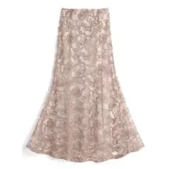 GRL 花柄刺繍バイカラーマーメイドスカート