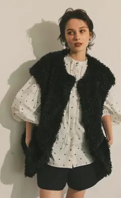 【新品未使用品】テディーファーベスト　ブラックDONOBAN