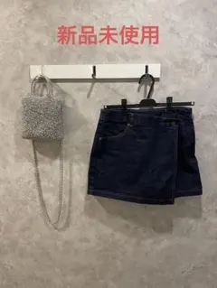 GU デニムラップスコート　ネイビーs