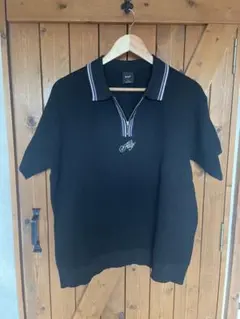 HUF ワッフルニット ポロシャツ ブラック M - メルカリ