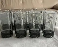 スモークグレー ガラスタンブラー 8個セット