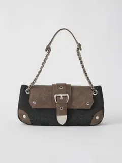 Darich デニムコンビハンドバッグ BLK