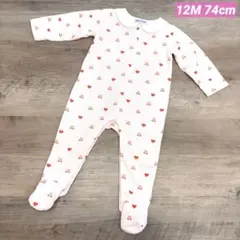 【お値下げしました】Jacadi♡ハートチューリップ ロンパース/12M74cm