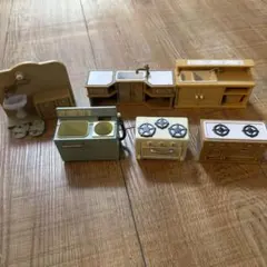 シルバニアファミリー キッチン 洗面台 洗濯機 セット