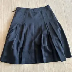 ofuon 黒 プリーツスカート ひざ丈