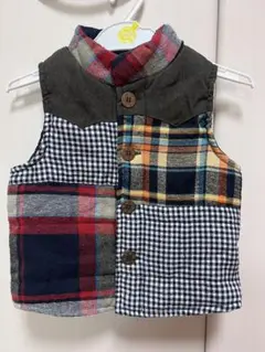 チェック柄ベスト 100cm