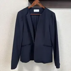 GLOBAL WORK ノーカラージャケット ブラックのサムネイル